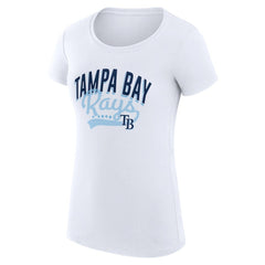 Tampa Bay Rays G-III 4Her by Carl Banks Women's Super-Slim Fit Lightweight Filigree Team T-Shirt - MLB