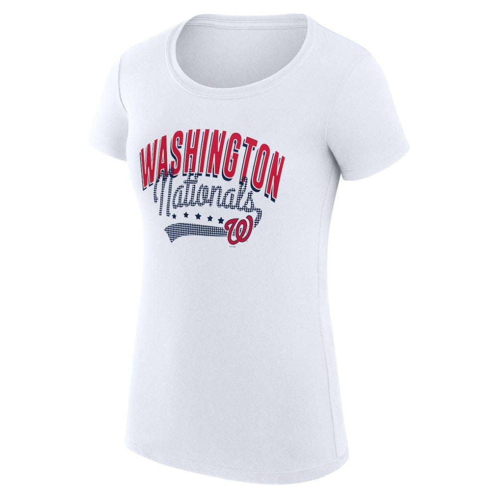 Washington Nationals G-III 4Her by Carl Banks Women's Super-Slim Fit Lightweight Filigree Team T-Shirt - MLB