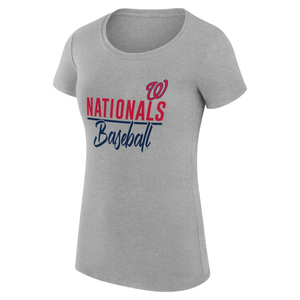 Washington Nationals G-III 4Her by Carl Banks Women's Super-Slim Fit Lightweight Team Graphic T-Shirt - MLB