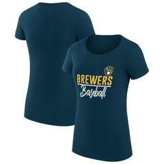 Milwaukee Brewers G-III 4Her by Carl Banks Women's Super-Slim Fit Lightweight Team Graphic T-Shirt - MLB
