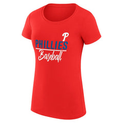 Philadelphia Phillies G-III 4Her by Carl Banks Women's Super-Slim Fit Lightweight Team Graphic T-Shirt - MLB
