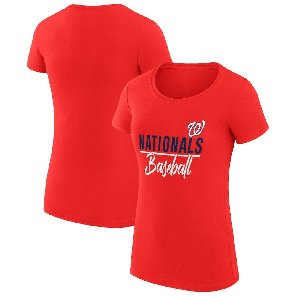 Washington Nationals G-III 4Her by Carl Banks Women's Super-Slim Fit Lightweight Team Graphic T-Shirt - MLB