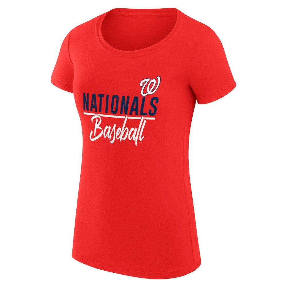 Washington Nationals G-III 4Her by Carl Banks Women's Super-Slim Fit Lightweight Team Graphic T-Shirt - MLB