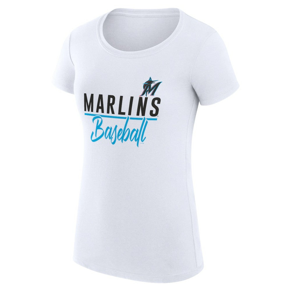 Miami Marlins G-III 4Her by Carl Banks Women's Super-Slim Fit Lightweight Team Graphic T-Shirt - MLB