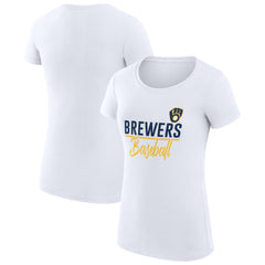 Milwaukee Brewers G-III 4Her by Carl Banks Women's Super-Slim Fit Lightweight Team Graphic T-Shirt - MLB