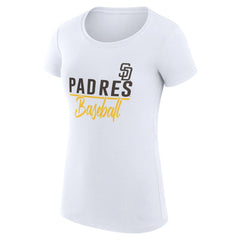 San Diego Padres G-III 4Her by Carl Banks Women's Super-Slim Fit Lightweight Team Graphic T-Shirt - MLB