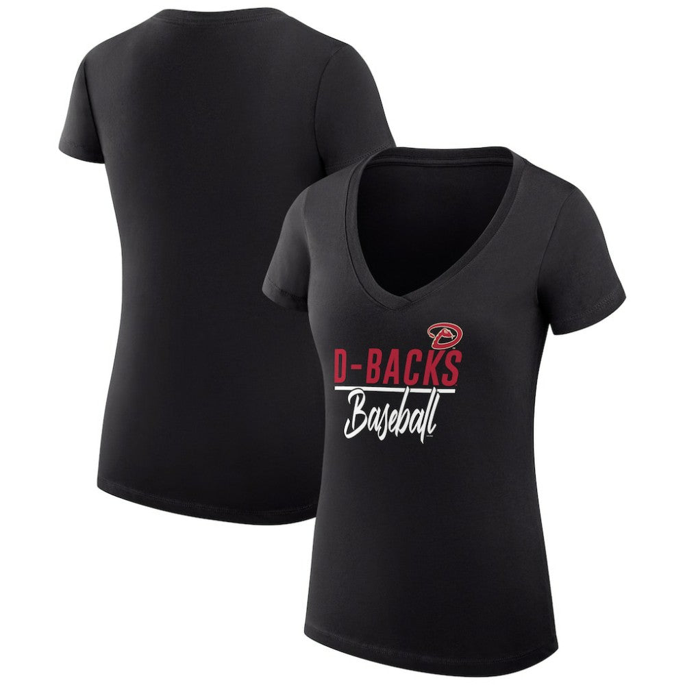 Arizona Diamondbacks G-III 4Her by Carl Banks Women's Super-Slim Fit Lightweight Team Graphic V-Neck T-Shirt - MLB