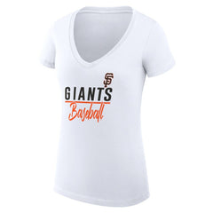 San Francisco Giants G-III 4Her by Carl Banks Women's Super-Slim Fit Lightweight Team Graphic V-Neck T-Shirt - MLB