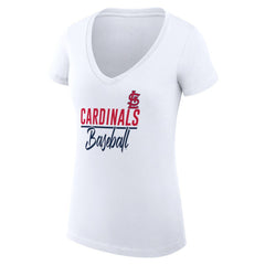 St. Louis Cardinals G-III 4Her by Carl Banks Women's Super-Slim Fit Lightweight Team Graphic V-Neck T-Shirt - MLB