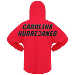Carolina Hurricanes Fanatics Women's Jersey Lace-Up V-Neck Long Sleeve Hoodie T-Shirt - Red - NHL