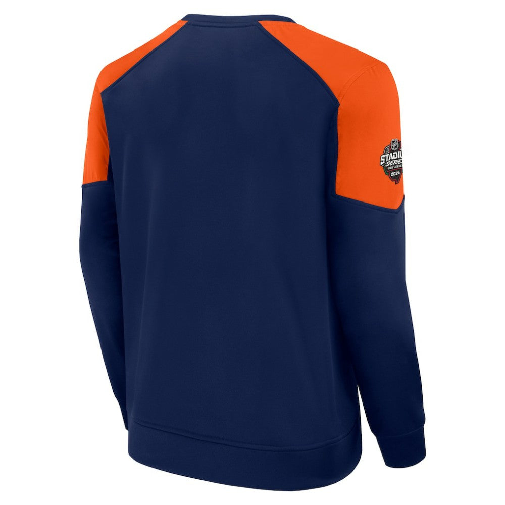 New York Islanders Fanatics 2024 NHL Stadium Series Authentic Pro Fleece Logo Pullover Sweatshirt - Navy - NHL