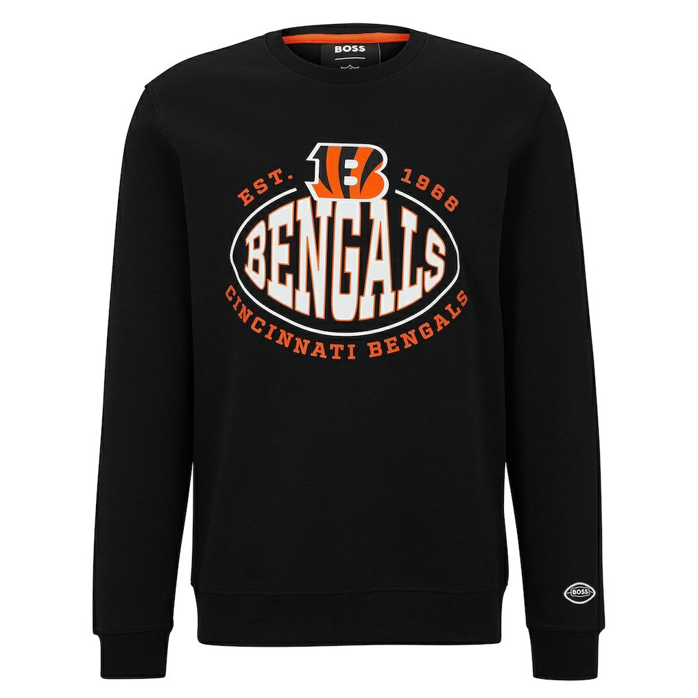 Cincinnati Bengals BOSS X NFL Tri-Blend Pullover Sweatshirt Black | NFL
