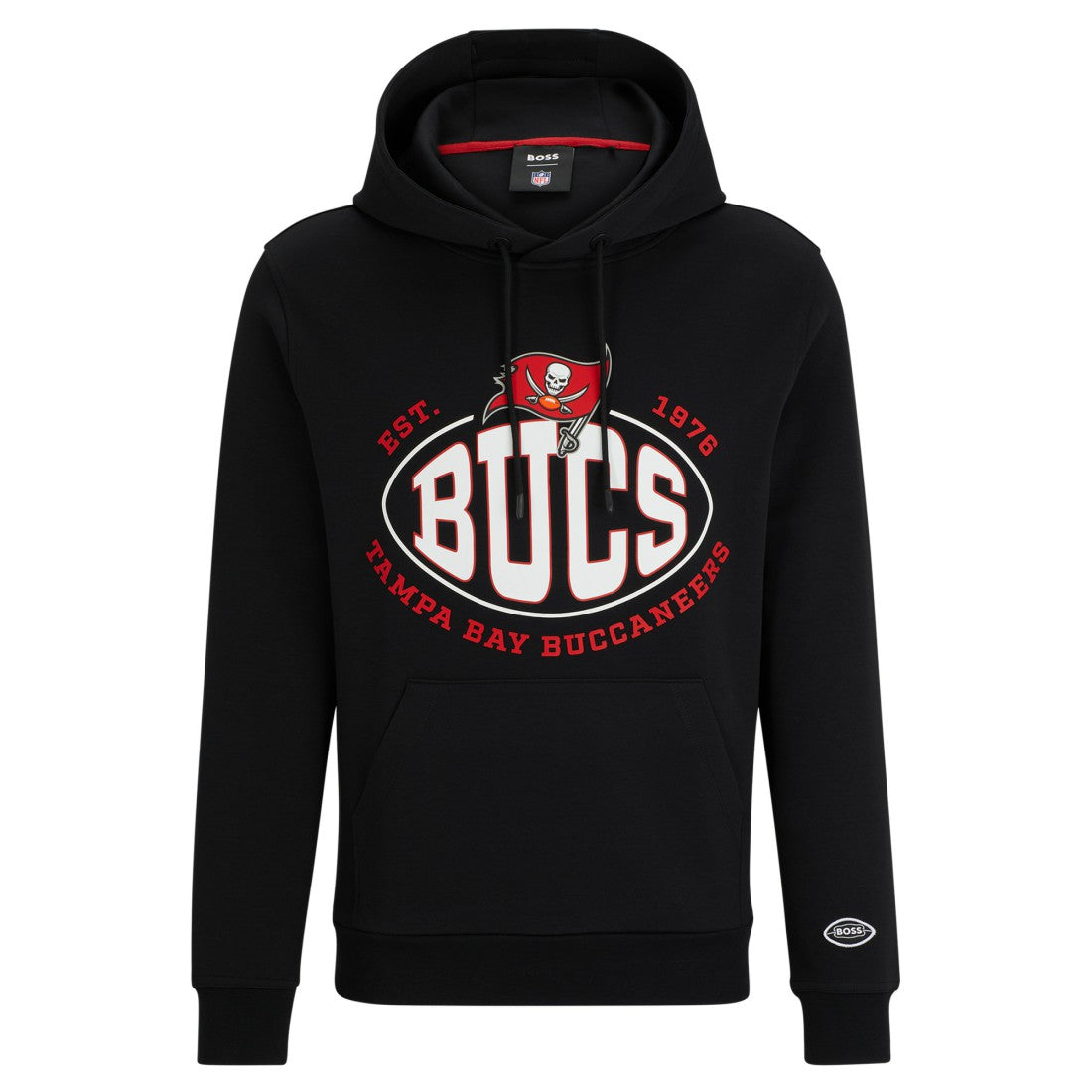 Tampa Bay Buccaneers BOSS X NFL Touchback Pullover Hoodie Black | NFL
