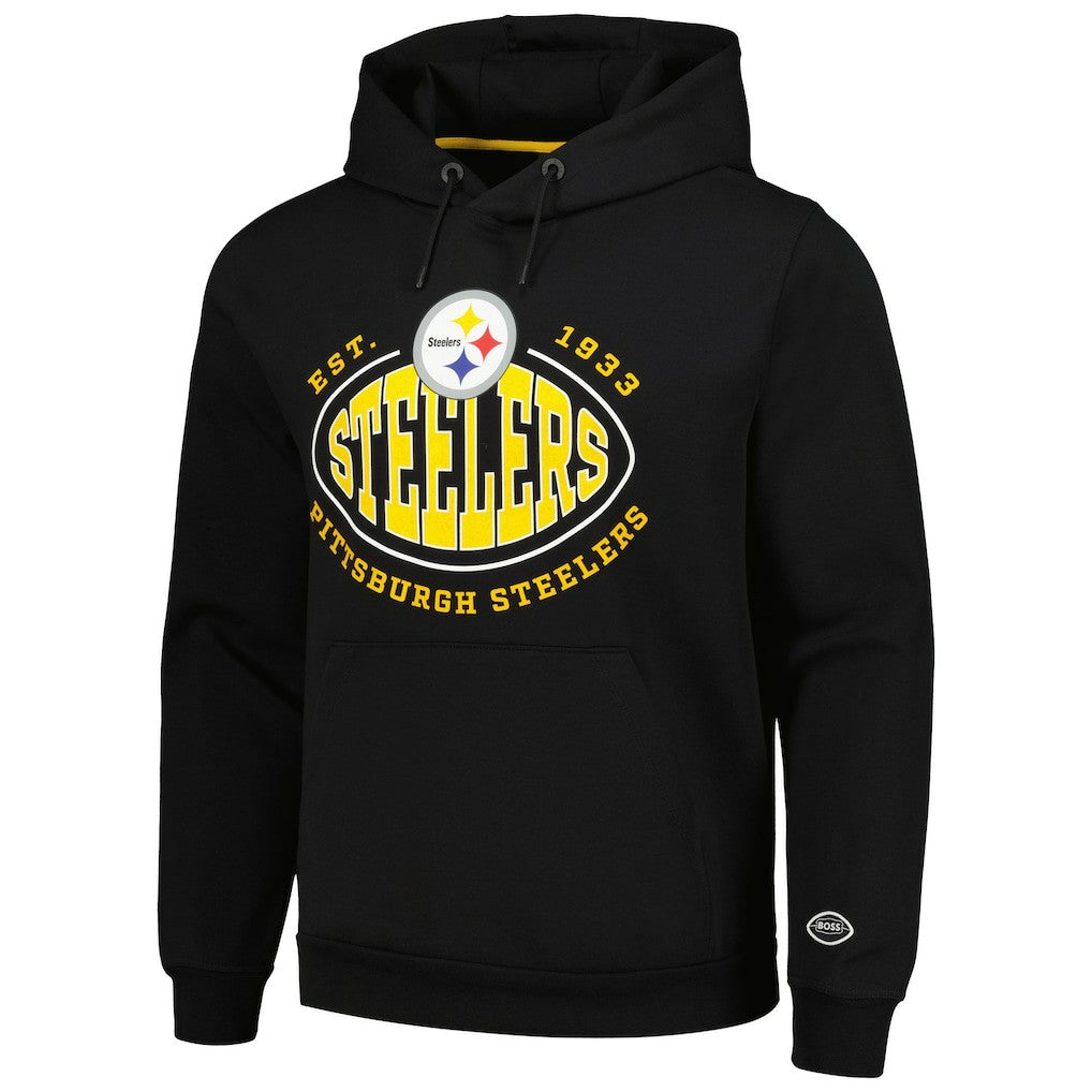 Pittsburgh Steelers BOSS X NFL Touchback Pullover Hoodie Black | NFL