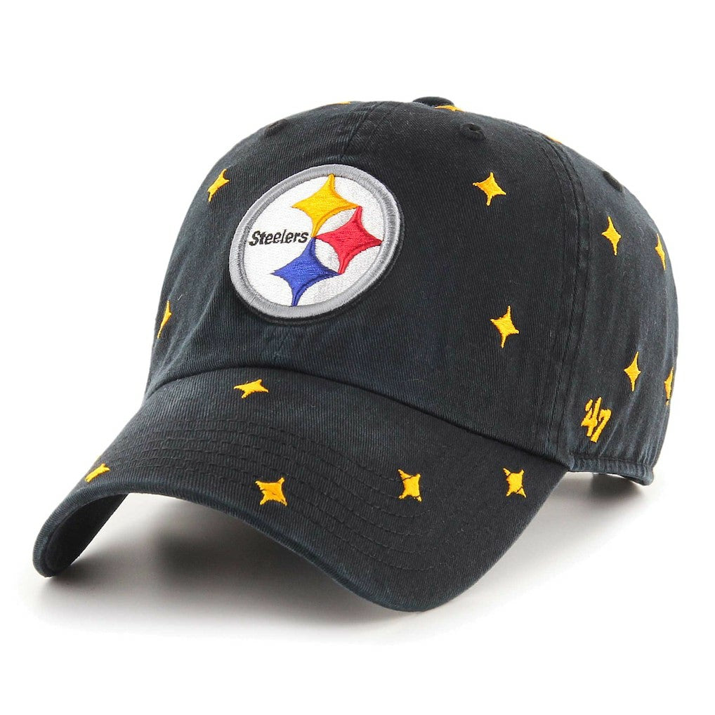 Pittsburgh Steelers '47 Confetti Clean Up Adjustable Hat Black | 47 brand