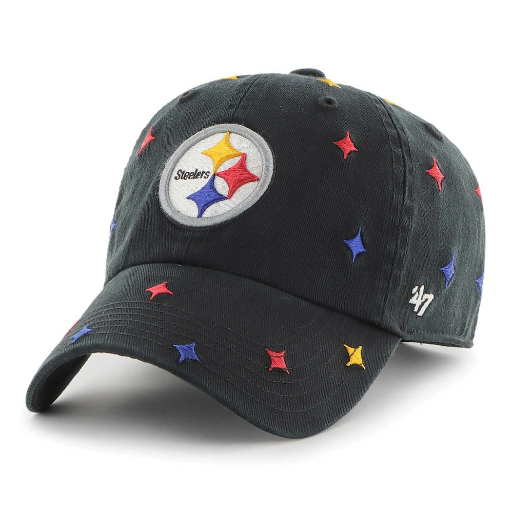 Pittsburgh Steelers '47 Confetti Clean Up Adjustable Hat Black | 47 brand