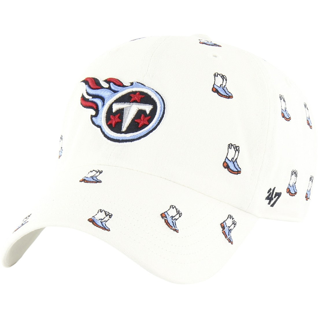 Tennessee Titans '47 Confetti Clean Up Adjustable Hat White | 47 brand