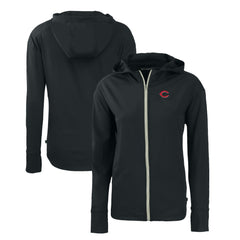 Cincinnati Reds Cutter & Buck Women's Daybreak Eco Recycled Full-Zip Hoodie - MLB