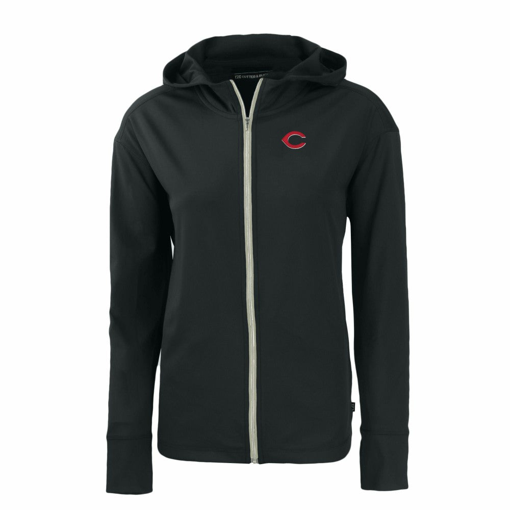 Cincinnati Reds Cutter & Buck Women's Daybreak Eco Recycled Full-Zip Hoodie - MLB