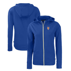 New York Mets Cutter & Buck Women's Daybreak Eco Recycled Full-Zip Hoodie - MLB