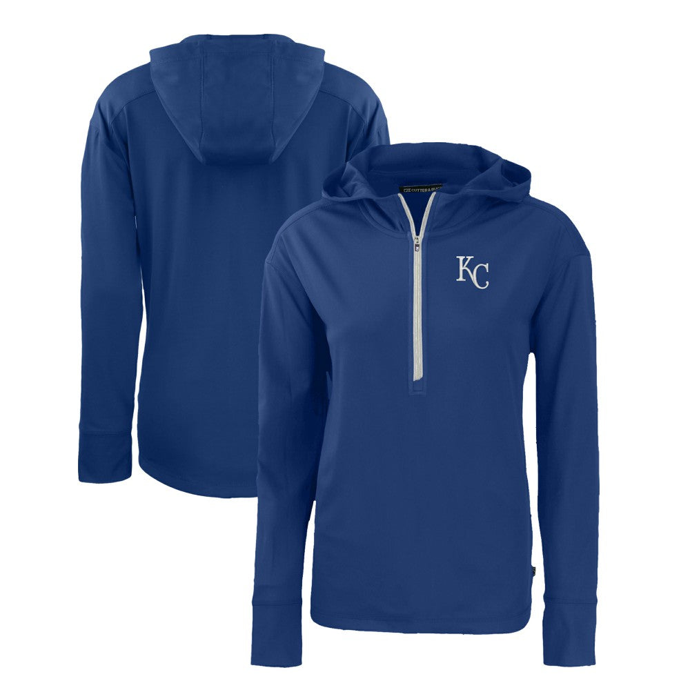 Kansas City Royals Cutter & Buck Women's Daybreak Eco Recycled Half-Zip Hoodie - MLB