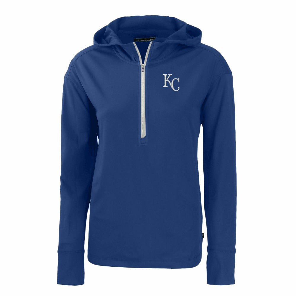 Kansas City Royals Cutter & Buck Women's Daybreak Eco Recycled Half-Zip Hoodie - MLB