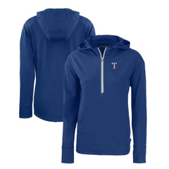 Texas Rangers Cutter & Buck Women's Daybreak Eco Recycled Half-Zip Hoodie - MLB