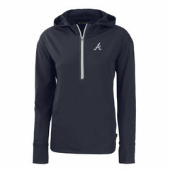 Atlanta Braves Cutter & Buck Women's Daybreak Eco Recycled Half-Zip Hoodie - MLB