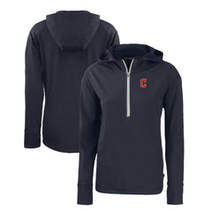 Cleveland Guardians Cutter & Buck Women's Daybreak Eco Recycled Half-Zip Hoodie - MLB