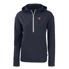 Washington Nationals Cutter & Buck Women's Daybreak Eco Recycled Half-Zip Hoodie - MLB