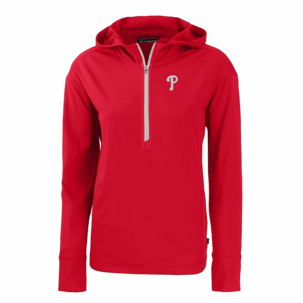 Philadelphia Phillies Cutter & Buck Women's Daybreak Eco Recycled Half-Zip Hoodie - MLB