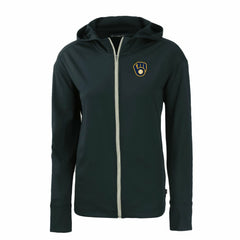 Milwaukee Brewers Cutter & Buck Women's Daybreak Eco Recycled Full-Zip Hoodie - MLB