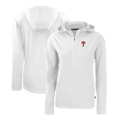 Philadelphia Phillies Cutter & Buck Women's Daybreak Eco Recycled Half-Zip Hoodie - MLB