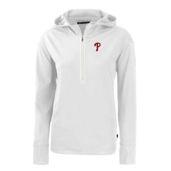 Philadelphia Phillies Cutter & Buck Women's Daybreak Eco Recycled Half-Zip Hoodie - MLB