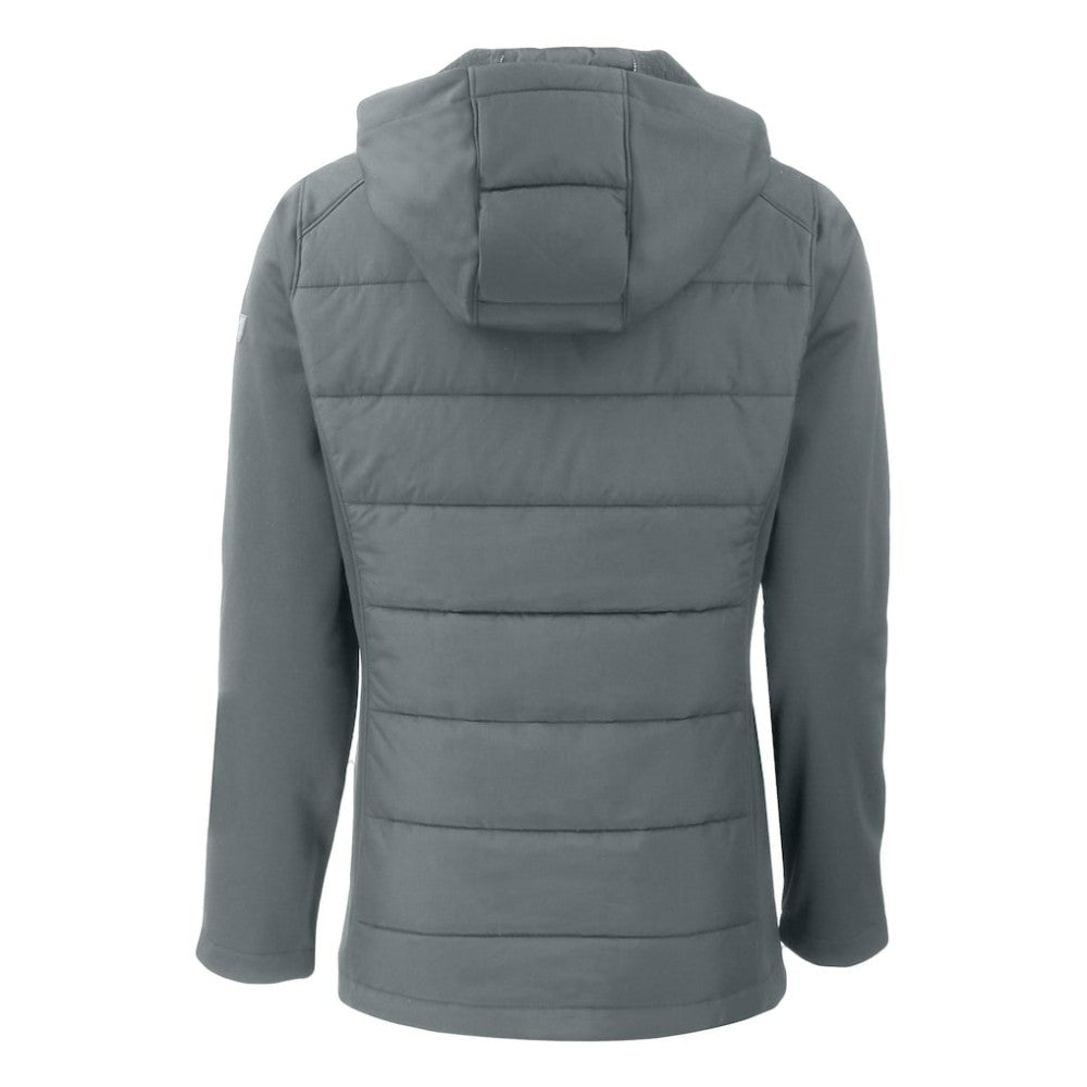 Athletics Cutter & Buck Women's Evoke Hybrid Eco Softshell Recycled Full-Zip Hoodie Jacket - MLB