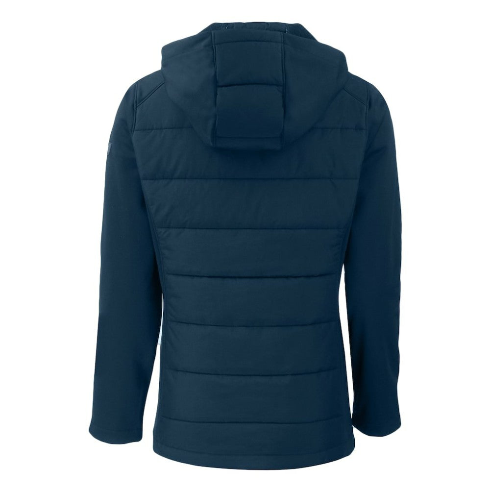 New York Yankees Cutter & Buck Women's Evoke Hybrid Eco Softshell Recycled Full-Zip Hoodie Jacket - MLB