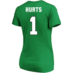 Jalen Hurts Philadelphia Eagles Women's Plus Size Fair Catch Name & Number Scoop Neck T-Shirt Kelly Green | NFL