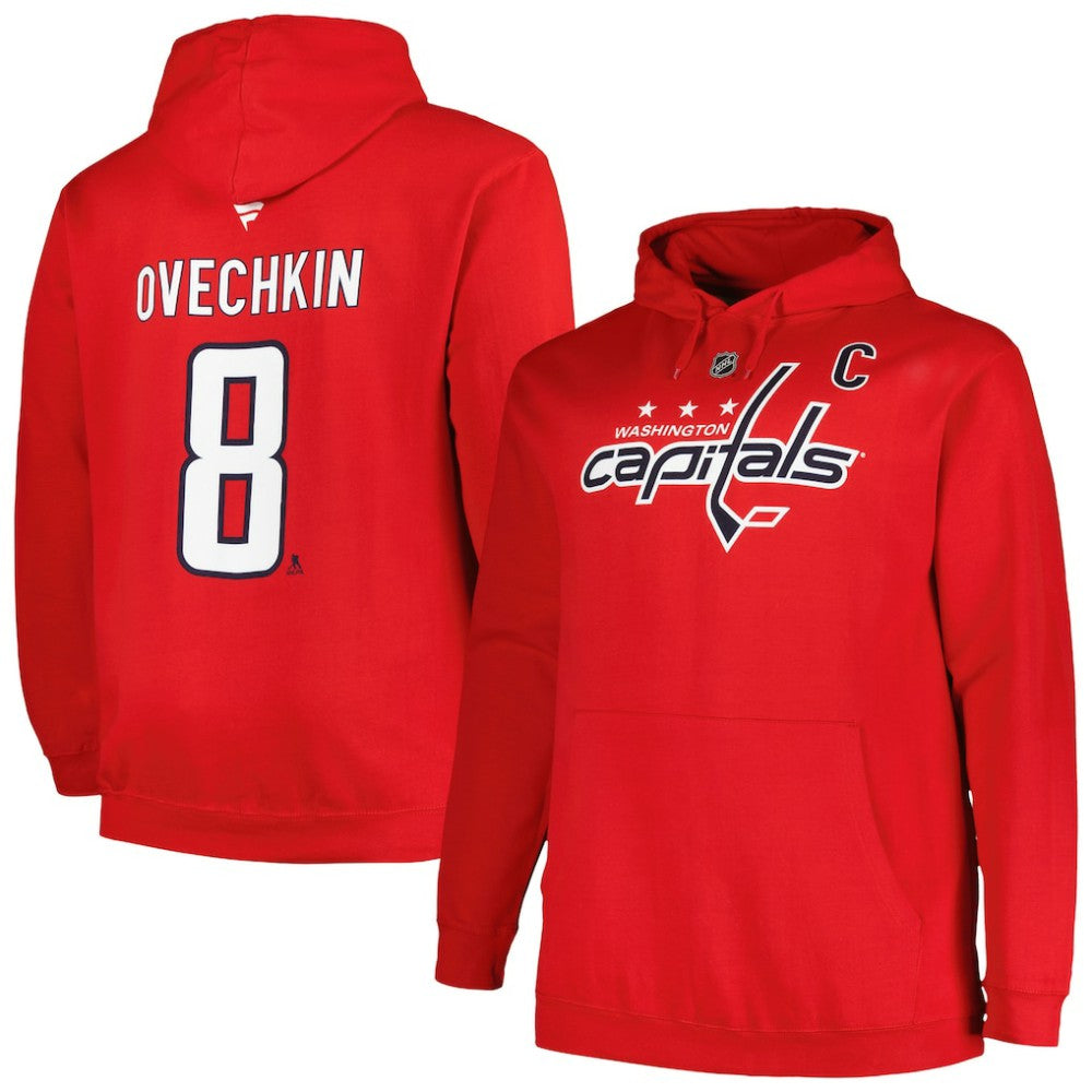 Alexander Ovechkin Washington Capitals Profile Big & Tall Name & Number Pullover Hoodie - Red - NHL