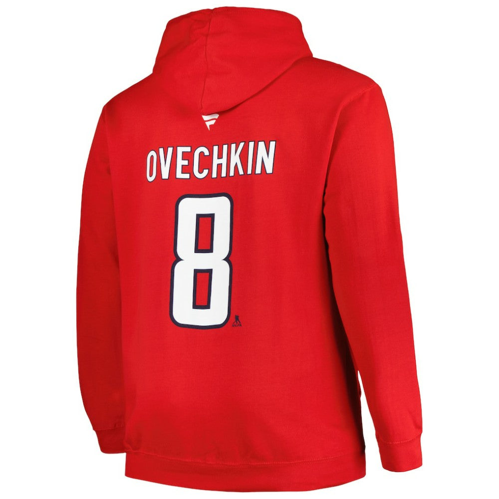 Alexander Ovechkin Washington Capitals Profile Big & Tall Name & Number Pullover Hoodie - Red - NHL