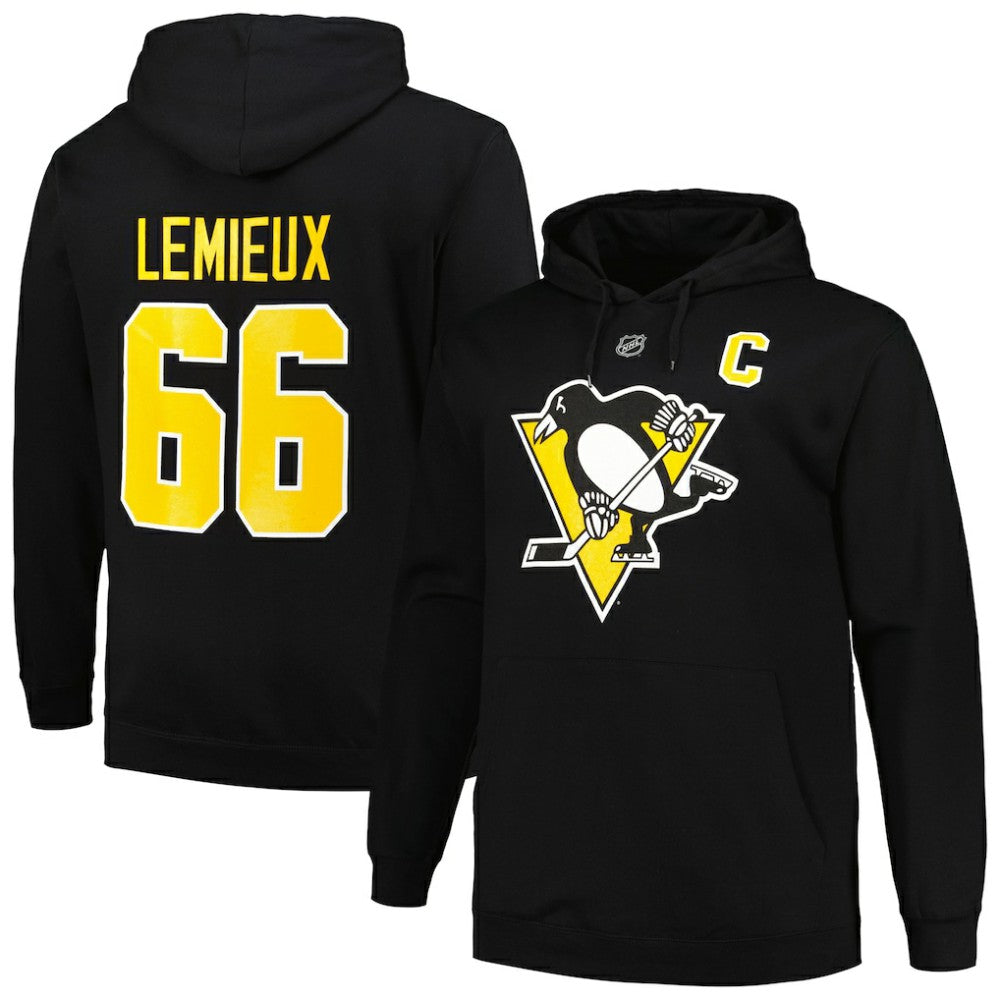 Mario Lemieux Pittsburgh Penguins Mitchell & Ness Name & Number Pullover Hoodie - Black - NHL