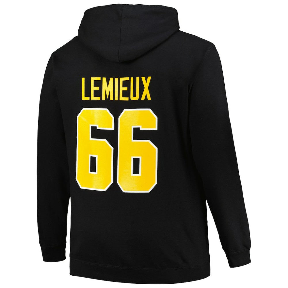 Mario Lemieux Pittsburgh Penguins Mitchell & Ness Name & Number Pullover Hoodie - Black - NHL