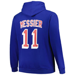 Mark Messier New York Rangers Mitchell & Ness Name & Number Pullover Hoodie - Blue - NHL