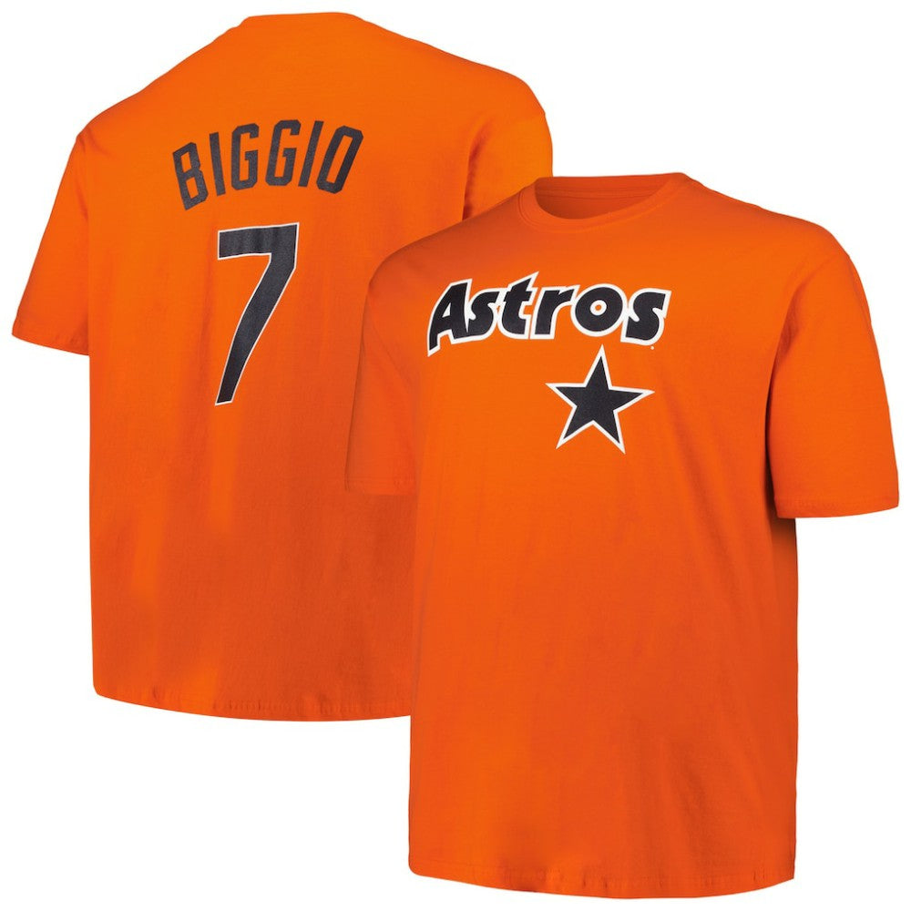Craig Biggio Houston Astros Profile Big & Tall Cooperstown Collection Player Name & Number T-Shirt - MLB