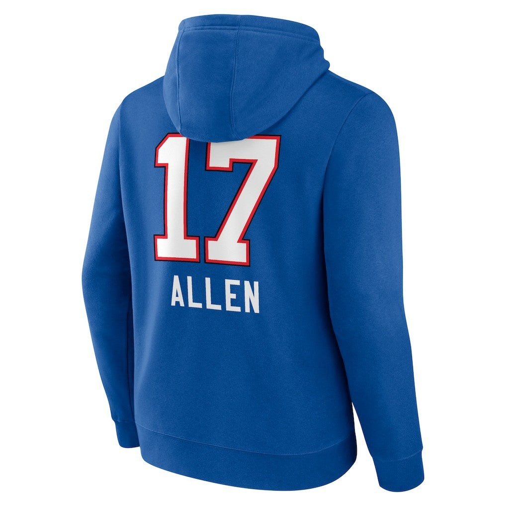 Josh Allen Buffalo Bills Team Wordmark Pullover Hoodie Royal | NFL