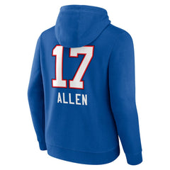 Josh Allen Buffalo Bills Team Wordmark Pullover Hoodie Royal | NFL