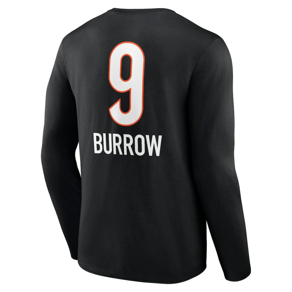 Joe Burrow Cincinnati Bengals Team Wordmark Long Sleeve T-Shirt Black | NFL