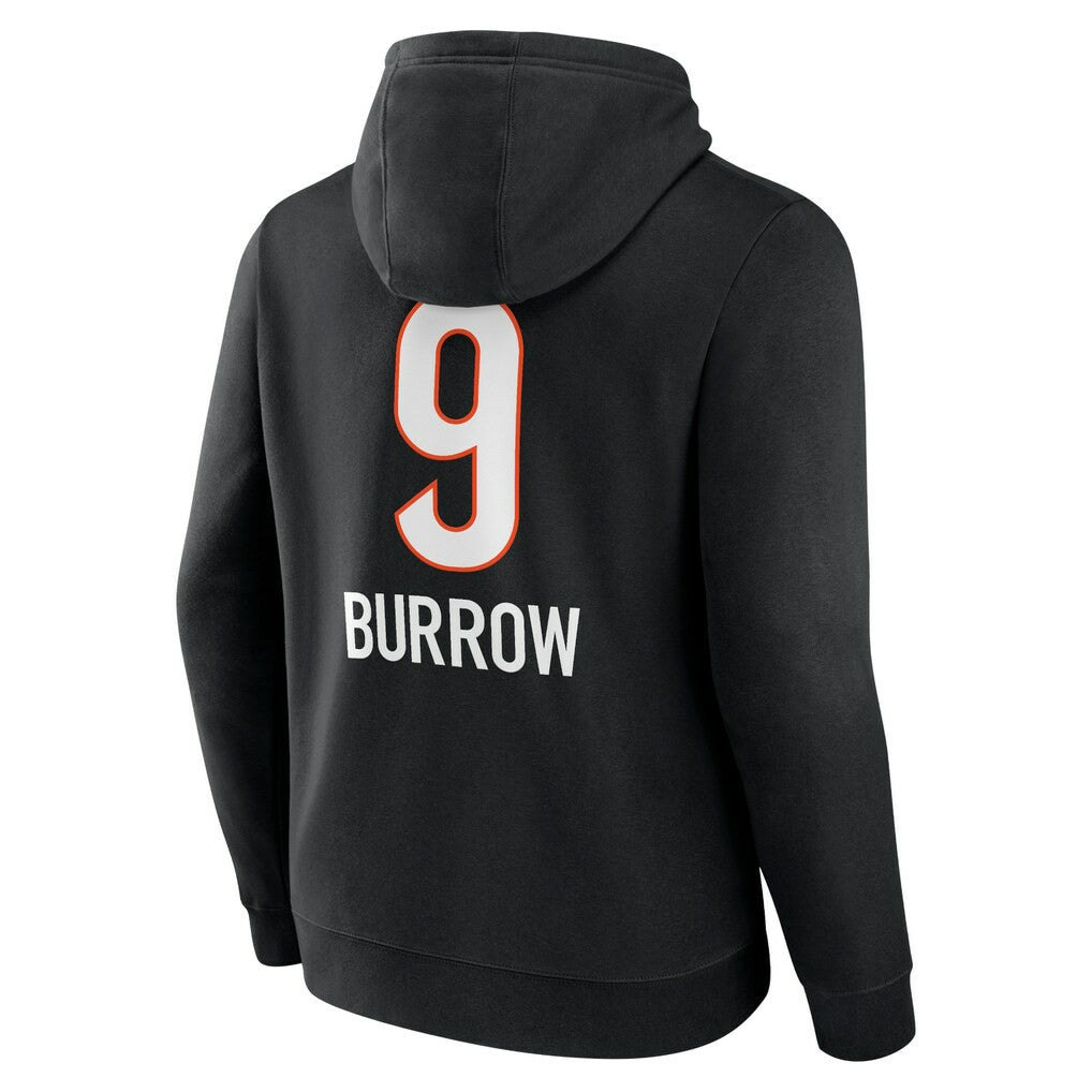Joe Burrow Cincinnati Bengals Team Wordmark Pullover Hoodie Black | NFL