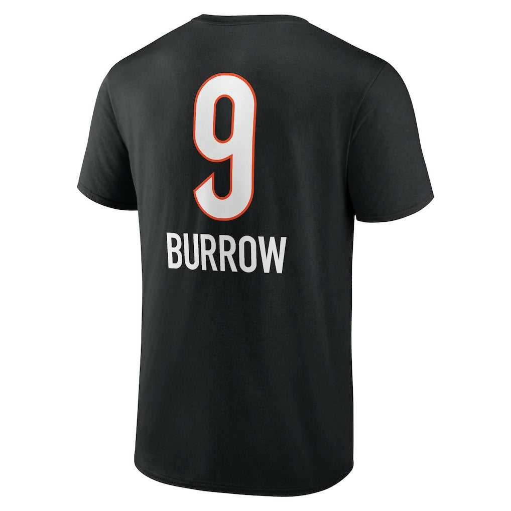 Joe Burrow Cincinnati Bengals Team Wordmark Name & Number T-Shirt Black | NFL