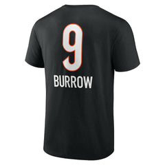 Joe Burrow Cincinnati Bengals Team Wordmark Name & Number T-Shirt Black | NFL