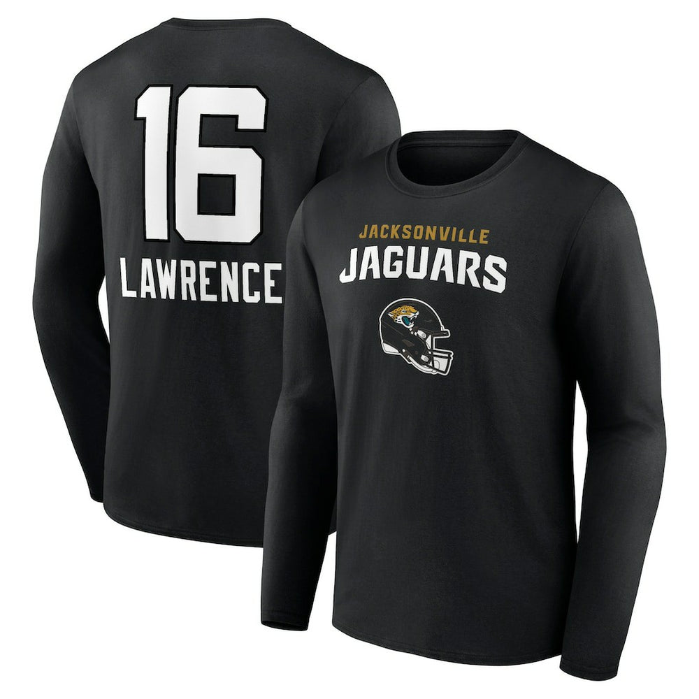 Trevor Lawrence Jacksonville Jaguars Team Wordmark Long Sleeve T-Shirt Black | NFL